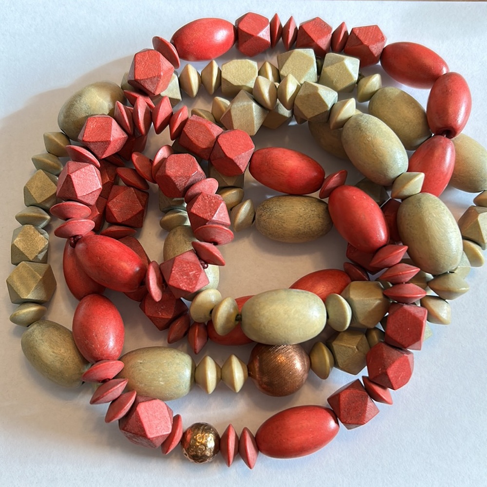 Two large beaded necklaces